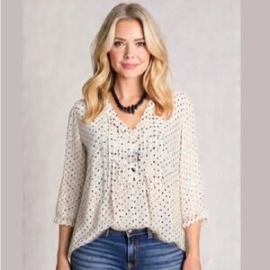Rose & Olive Pink Heart Blouse 2X​​
